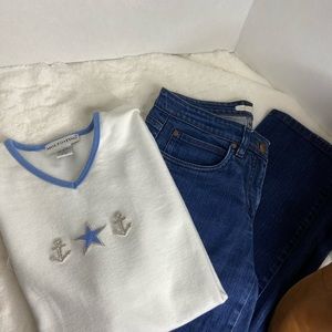 Molto Fino Large nautical top